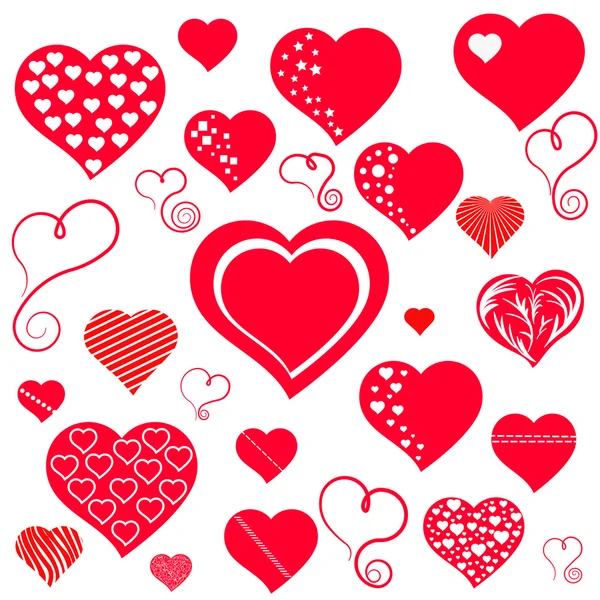 Heart. Collection for your design. — Stock Vector