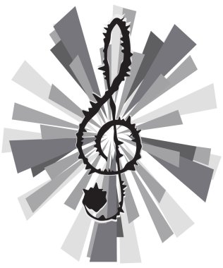 Treble clef voor uw ontwerp. een vectorillustratie