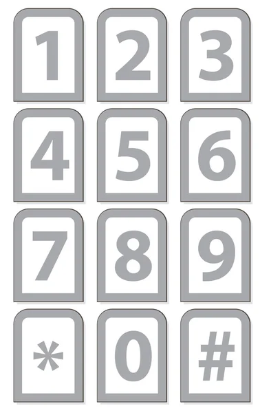 Векторна ілюстрація клавіатури номеру телефону — стоковий вектор