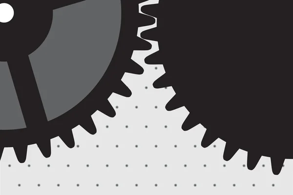 Two gears on gray background. A Vector illustration — Stock Vector