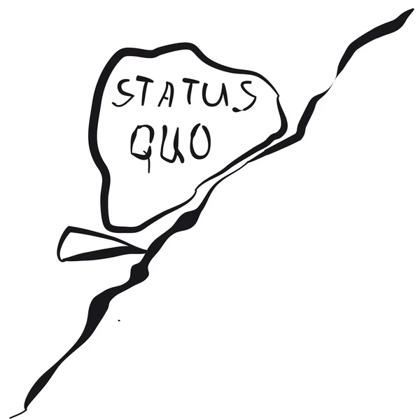 O status quo. Uma ilustração vetorial — Vetor de Stock
