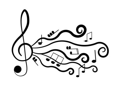 Treble clef voor uw ontwerp. een vectorillustratie
