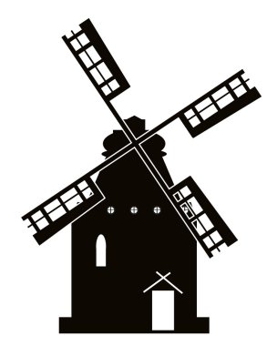 vektör yel değirmeni işareti.