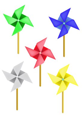 Vector weather vane in a shape of flower clipart