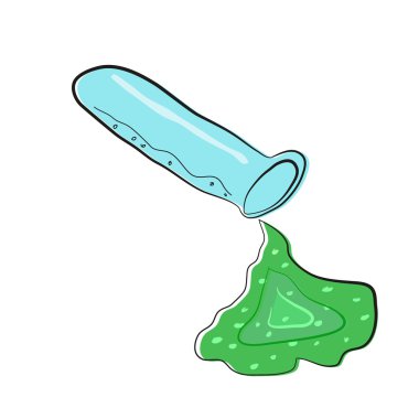 test tüpü yeşil sıvı ile