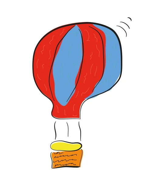 Ballon à air chaud isolé sur fond blanc — Image vectorielle
