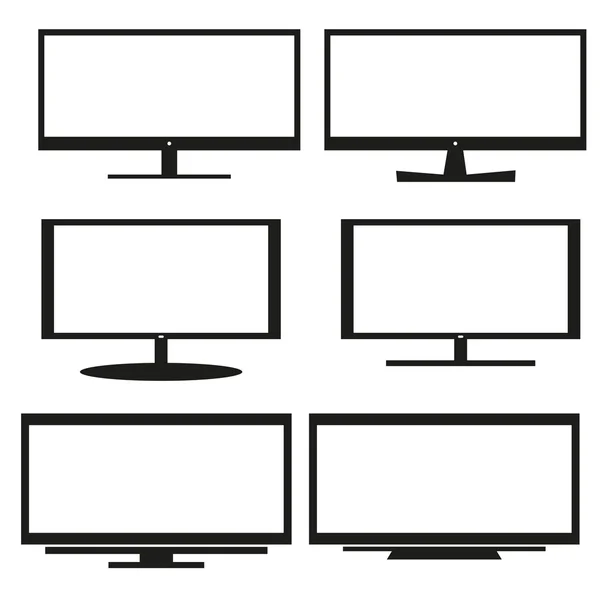 Tv sets silhouette for your design. — Stock Vector