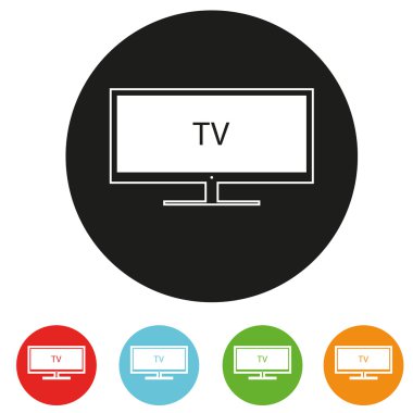 TV siluet simgeler tasarımınız için ayarlar.