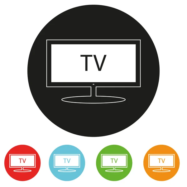 Tv establece iconos de silueta para su diseño . — Archivo Imágenes Vectoriales