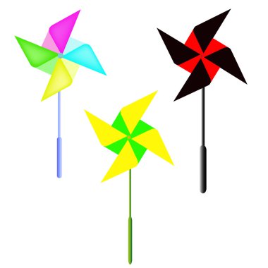 Vector weather vane in a shape of flower clipart