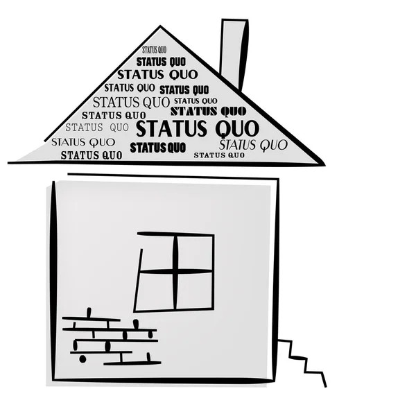 Status-quo woorden op home. — Stockvector