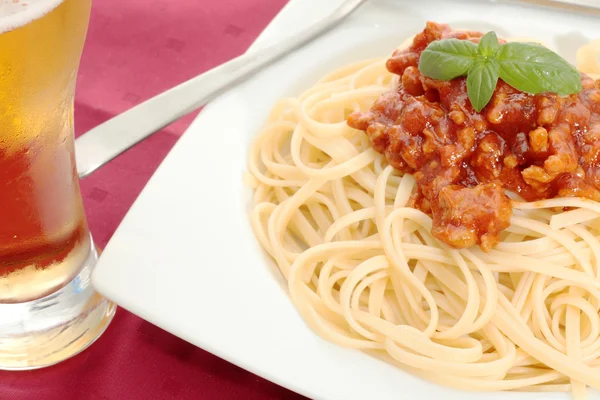 Macarrão com tomate — Fotografia de Stock