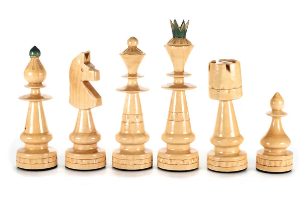 Witte schaakstukken — Stockfoto