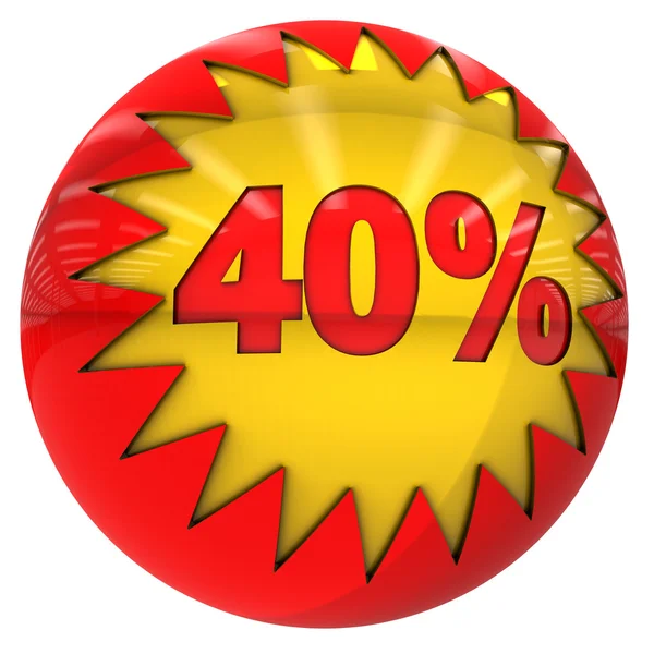 Forty percent ball — Stock Photo, Image