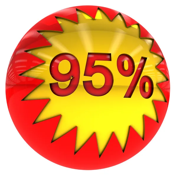 Ball with Ninety five percent — Stock Photo, Image