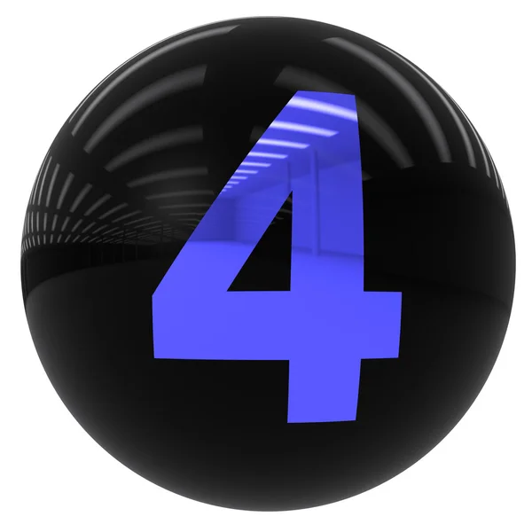 Ball with the number four — Stock Photo, Image
