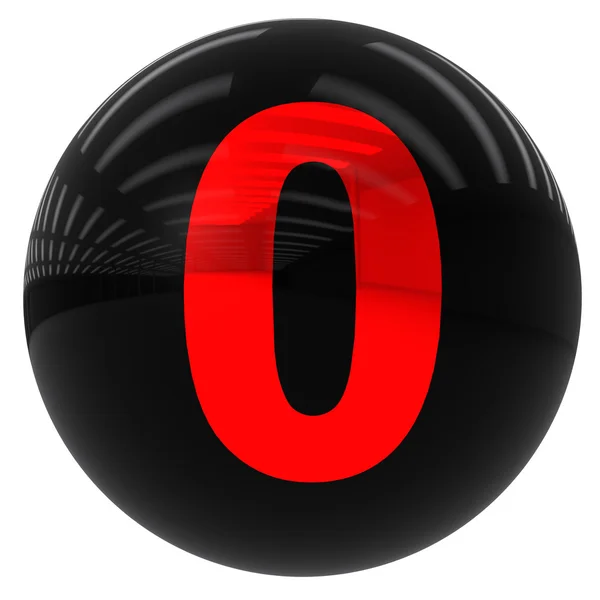 Ball with the number zero — Stock Photo, Image