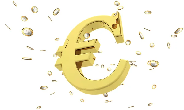 Euro rain — Stock Photo, Image