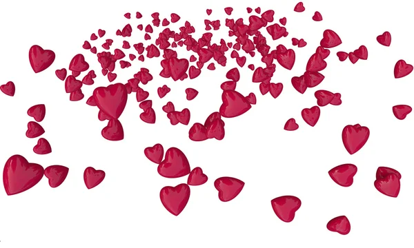 Flying hearts — Stock Photo, Image