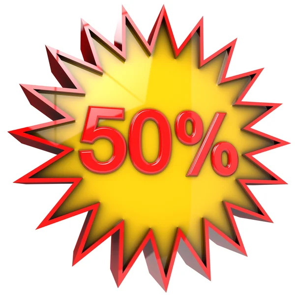 Star discount of fifty percent — Stock Photo, Image