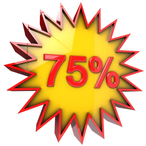 Star off seventy five percent — Stock Photo, Image