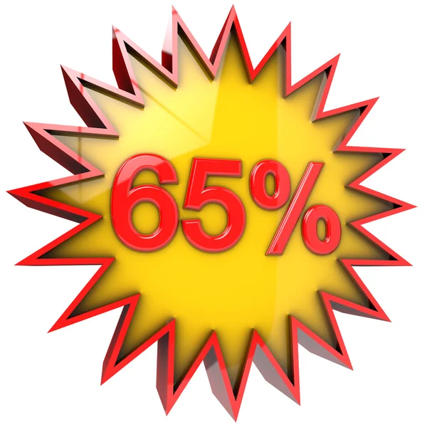 Star off sixty five percent — Stock Photo, Image