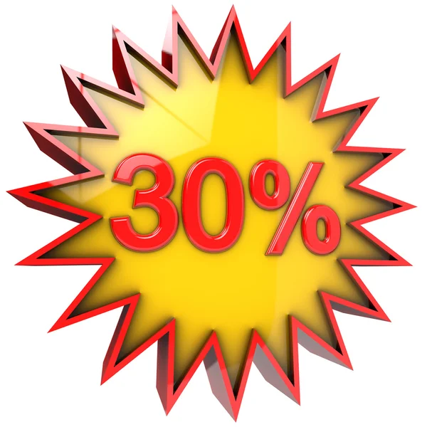 Star off thirty percent — Stock Photo, Image