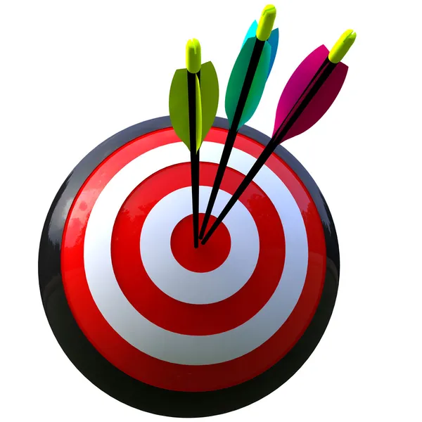 Target with three arrows — Stock Photo, Image