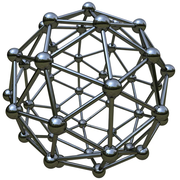 3D-s szimuláció atomi szerkezete — Stock Fotó