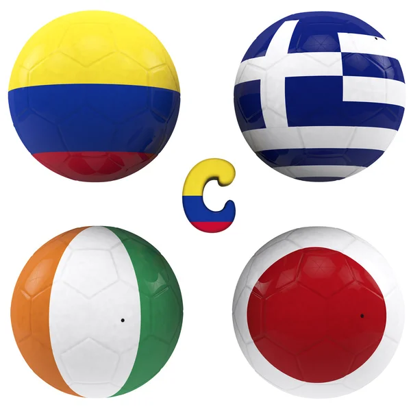 C group of the World Cup — Stock Photo, Image