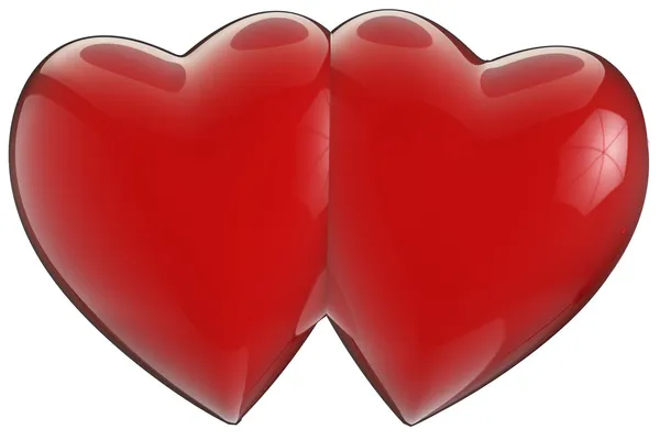 Two hearts joined — Stock Photo, Image