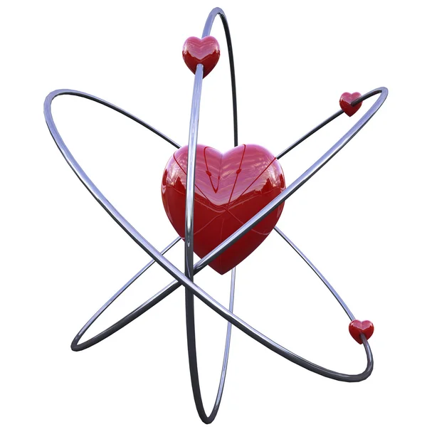 Концепция атома любви — стоковое фото
