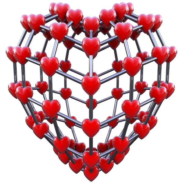 Molecule concept of love — Stock Photo, Image