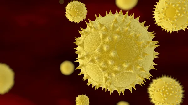 Mikroskopisch kleine Pollen — Stockfoto