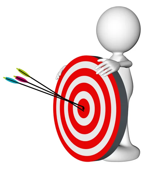 Man with target — Stock Photo, Image