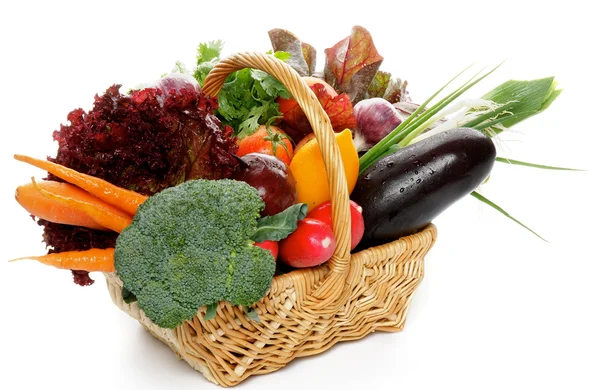 Raw Vegetable Basket — Stock Photo, Image