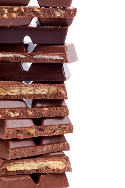 Quadro de blocos de chocolate — Fotografia de Stock