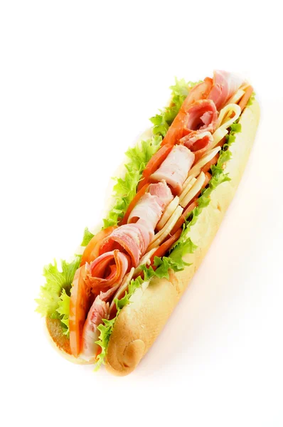 stock image Long Baguette Sandwich