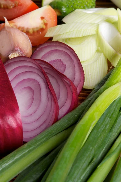 Zwiebeln und Gemüse — Stockfoto