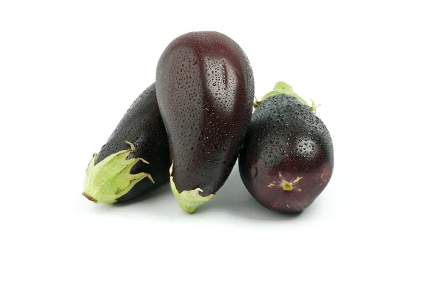 Three Eggplants — Stock Photo, Image