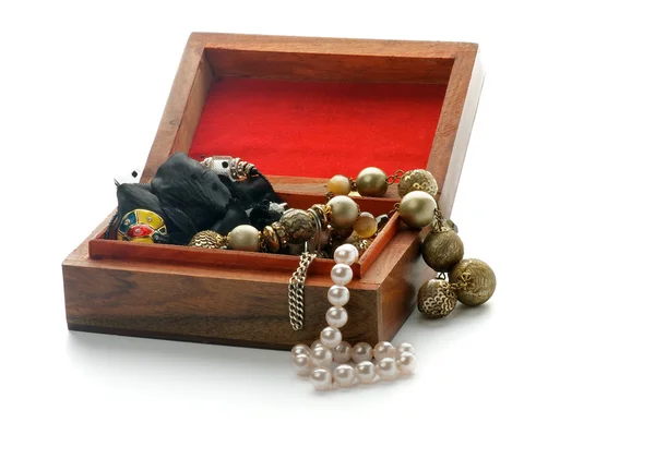 Wood Jewelry Casket — Stock Photo, Image