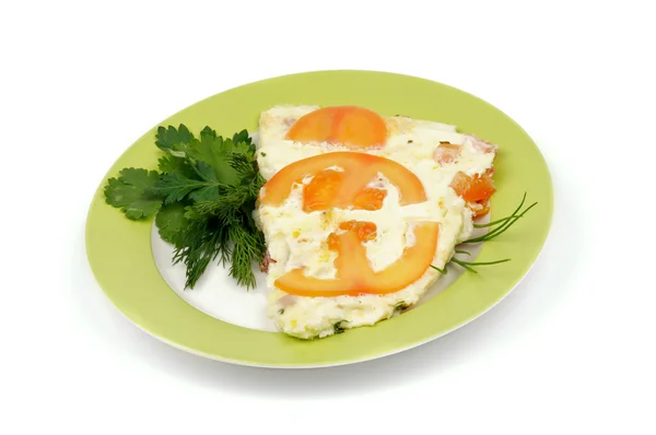 Omelet with Tomatoes — Stock Photo, Image