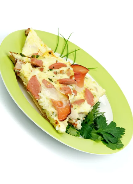 Slaninou omelety — Stock fotografie