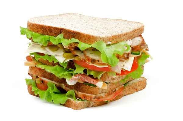 Großes leckeres Sandwich — Stockfoto