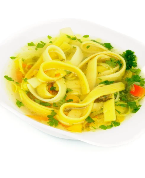 Zuppa di noodle di pollo — Foto Stock