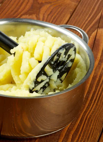 Preparación de puré de papa — Foto de Stock