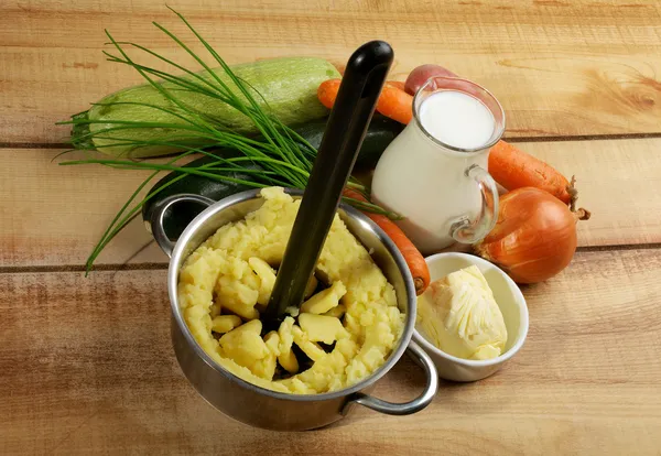 Preparación de puré de verduras — Foto de Stock