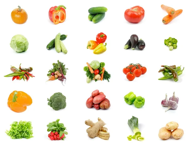 Collectie van rauwe groenten — Stockfoto