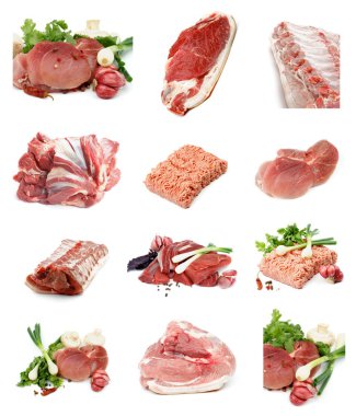 Collection of Raw Meat clipart