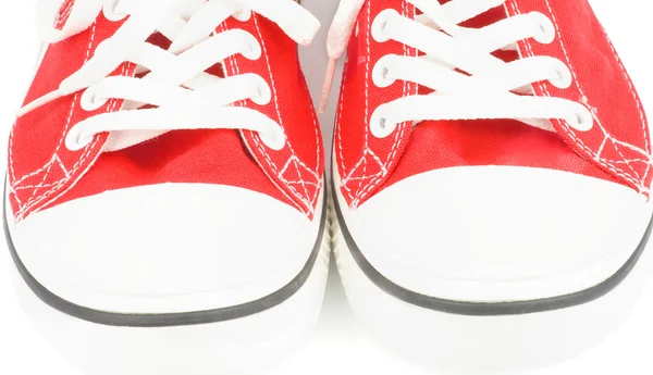 Sapatos de ginástica vermelho — Fotografia de Stock